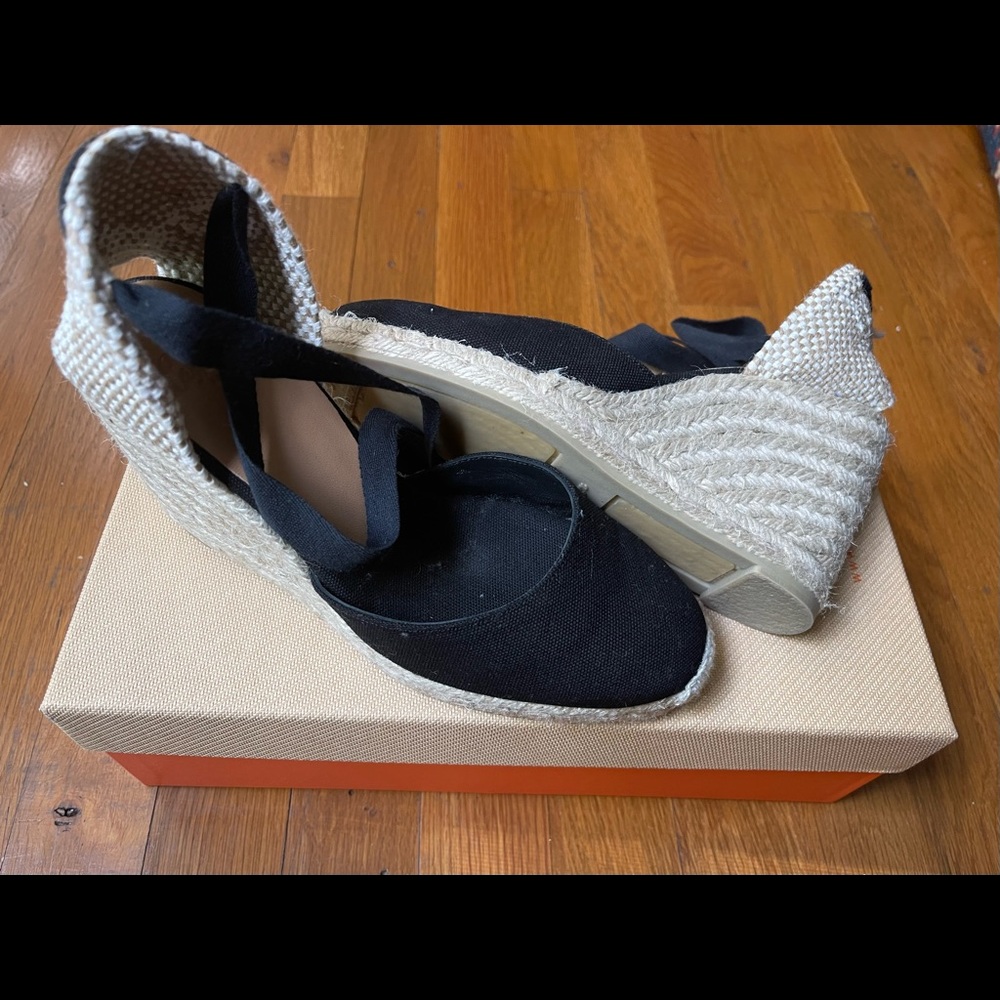 Castañer Carina Black Espadrilles Size 5 (35)